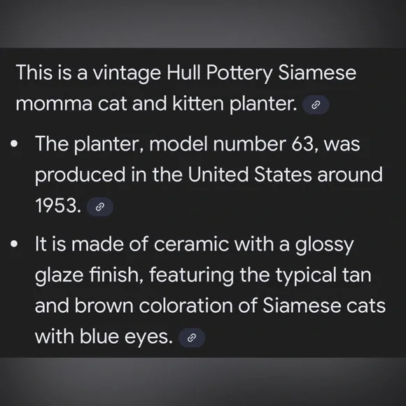 Vintage Hull Pottery Siamese Momma Cat & Kitten Planter USA - Picture 15 of 16